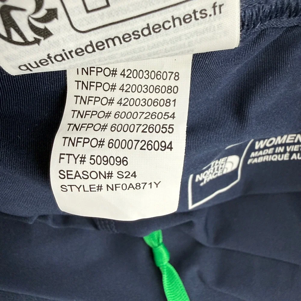 The North Face Womens Blue Green Colorblock Hiking Skort NF0A871Y Large